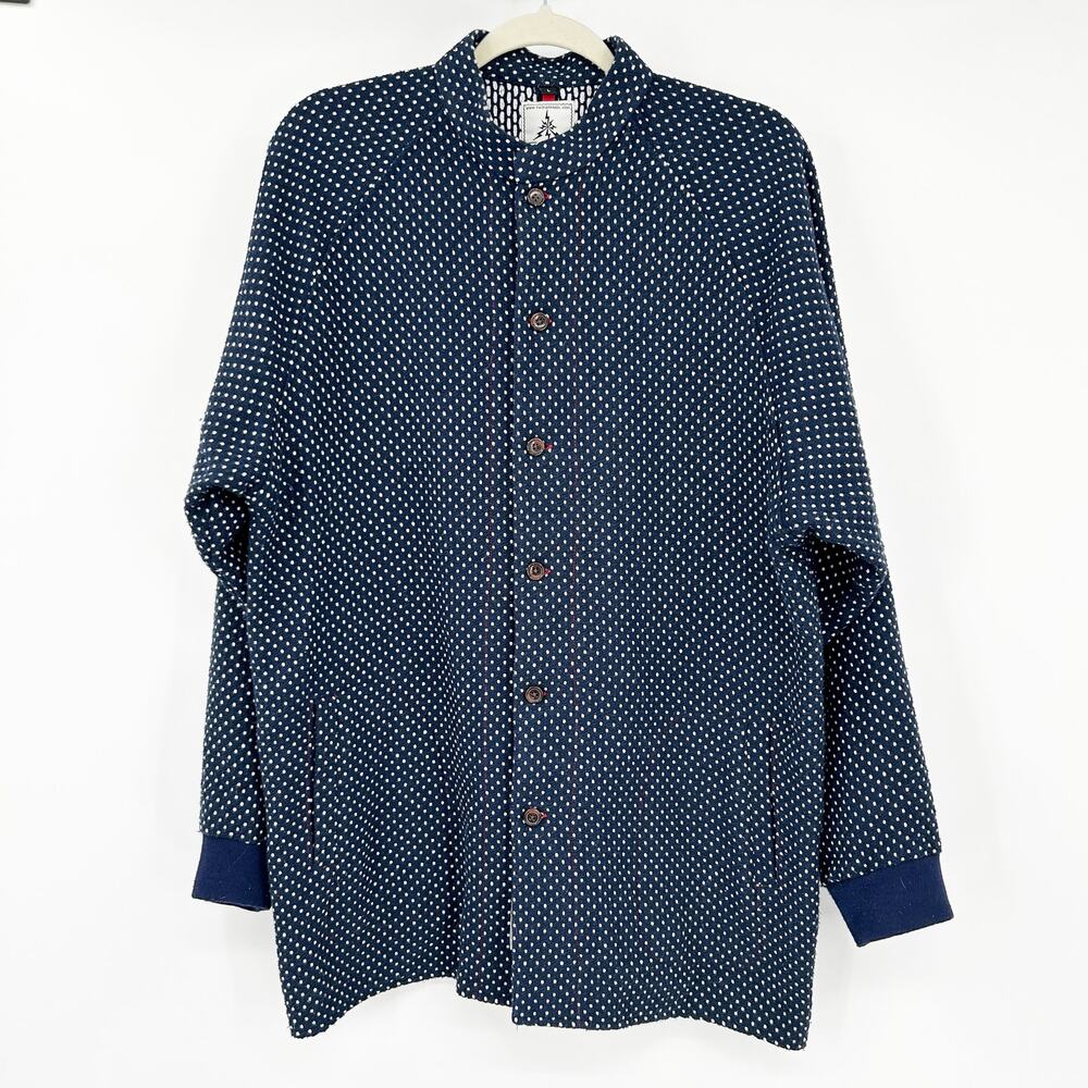 Faze Apparel‎ Mens Polka Dot Wool Blend Button Up Shirt Jacket Shacket Size L